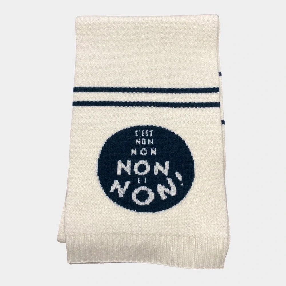 Dior non non non wool cashmere scarf